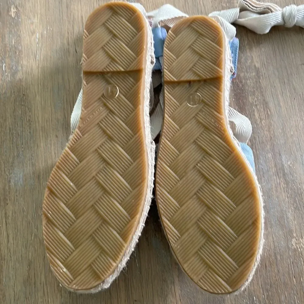 Anthropologie KMB Ankle Tie Espadrilles  Size EU 41